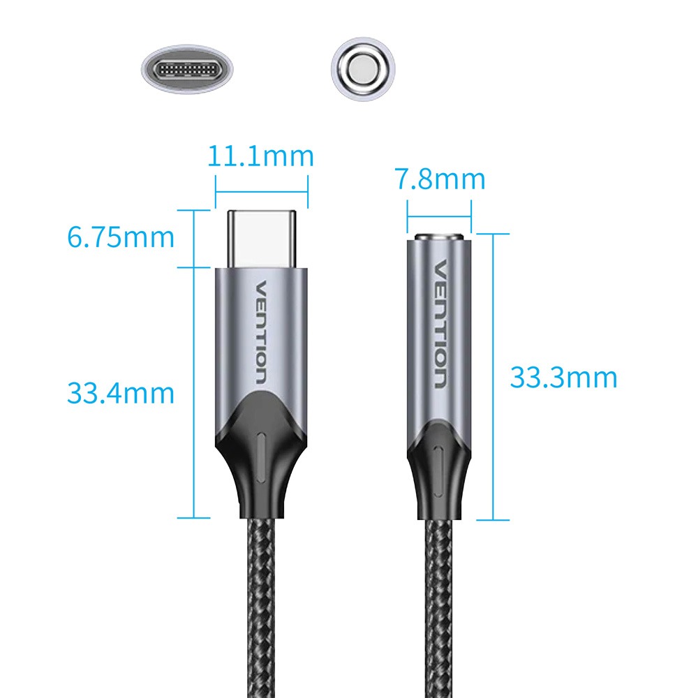 VENTION 威迅 Type-C轉3.5mm 轉接頭 音頻轉接頭 hifi耳機線 音頻轉換頭 TYPE-C轉AUX-細節圖9