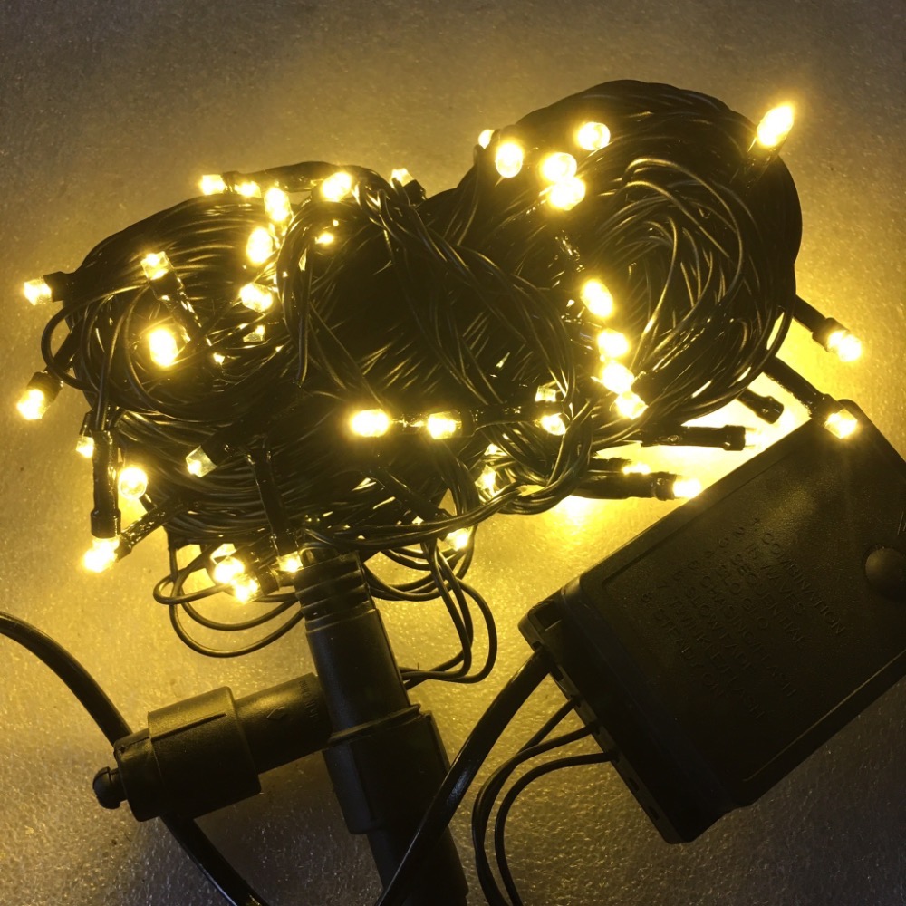 暖白光 led聖誕燈串 10米100燈 電壓110v /220v 現貨 快速出貨-細節圖6