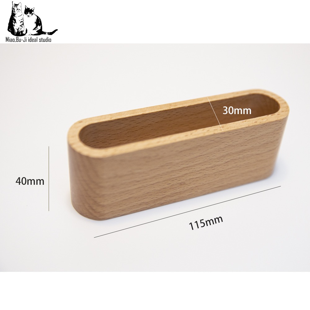 喵布擠｜台灣現貨 天然實木名片座 日式名片座 木質名片座 商務名片收納架 名片架-細節圖2