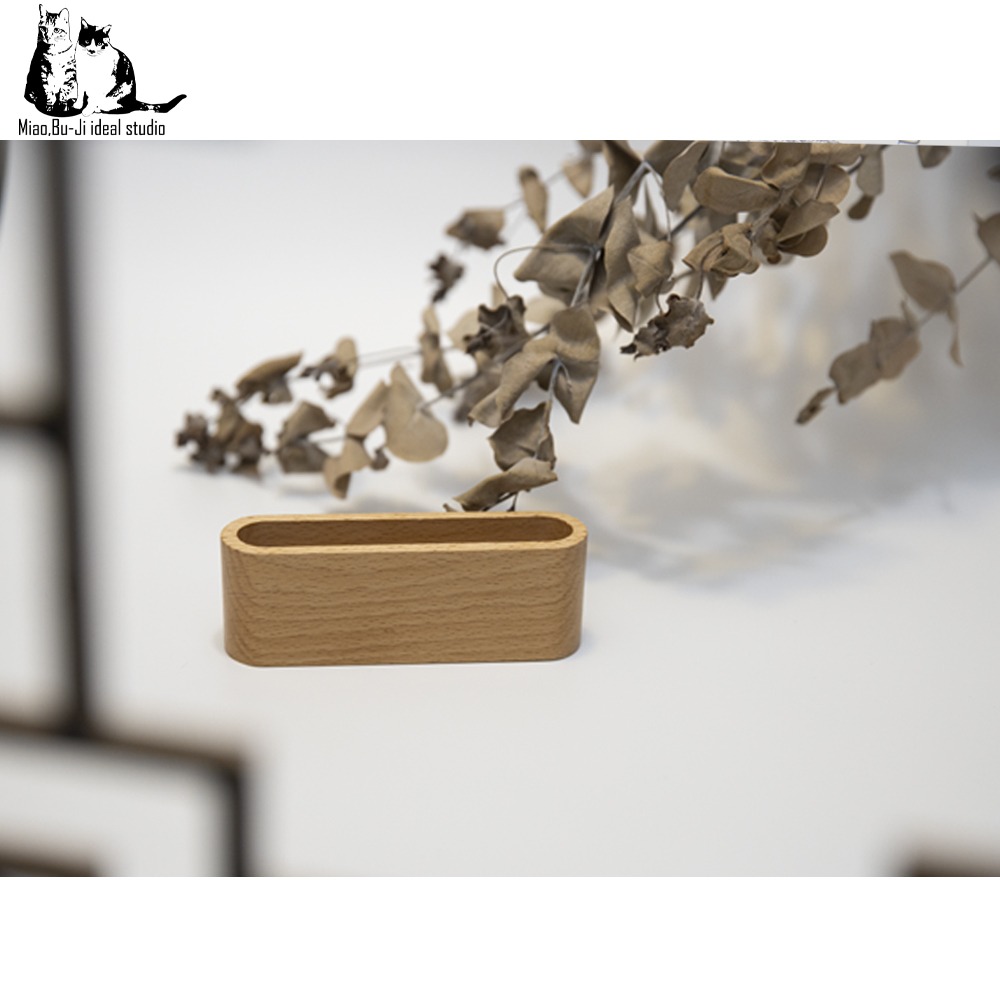 喵布擠｜台灣現貨 天然實木名片座 日式名片座 木質名片座 商務名片收納架 名片架-細節圖9