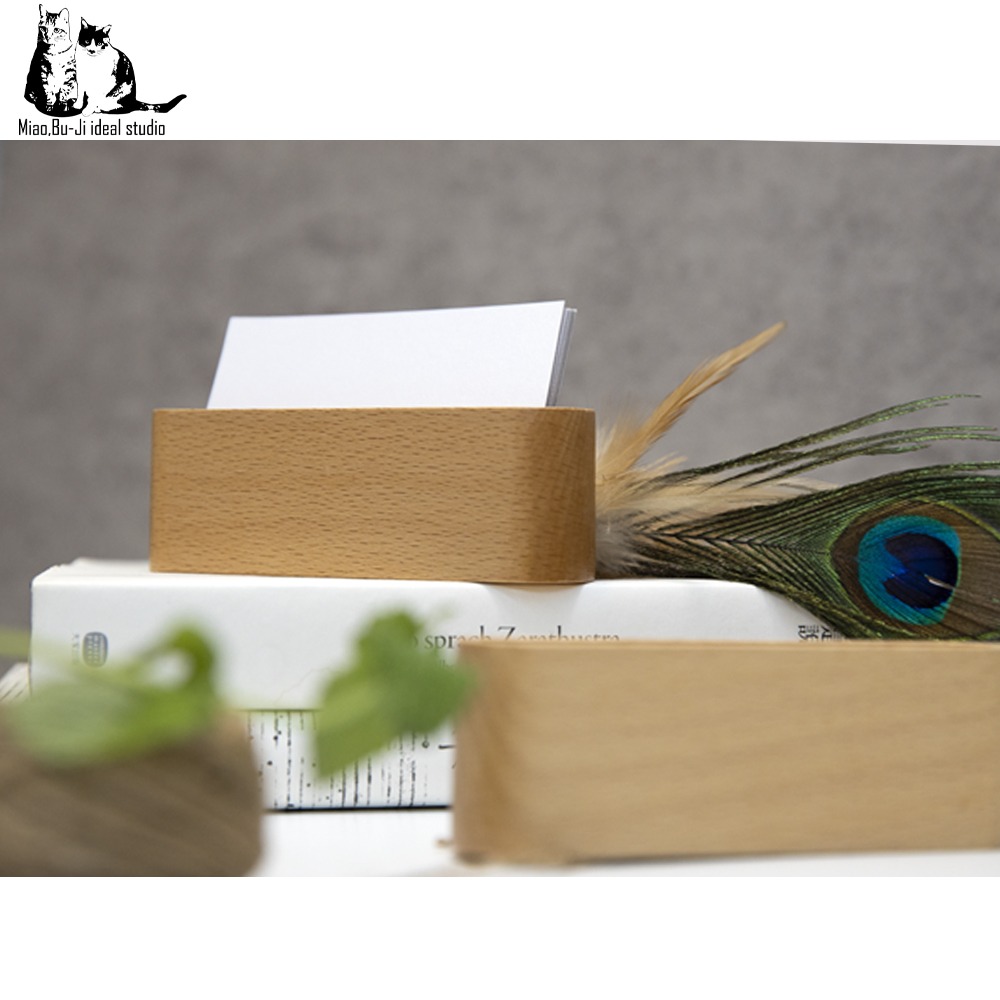 喵布擠｜台灣現貨 天然實木名片座 日式名片座 木質名片座 商務名片收納架 名片架-細節圖11