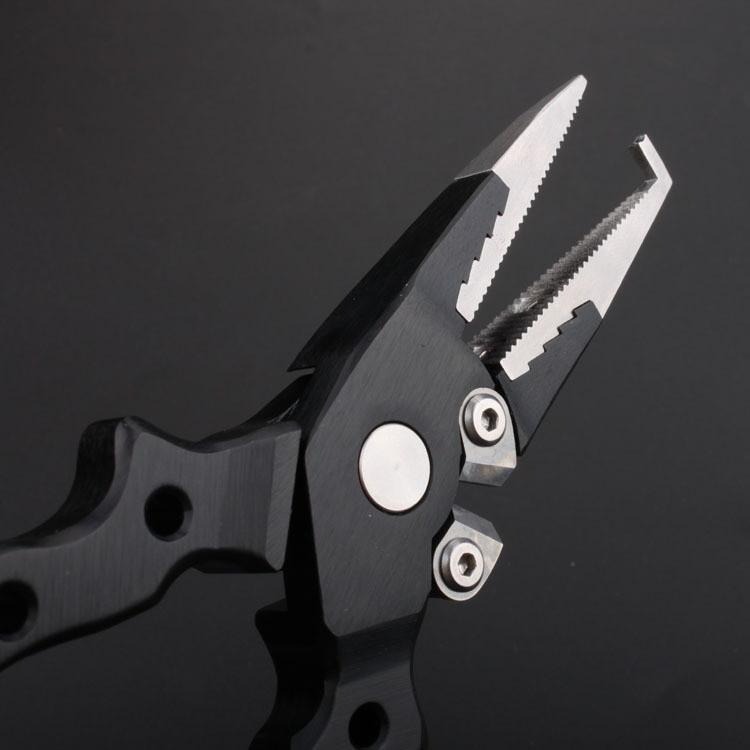 铝合金钓鱼钳户外渔具路亚钳剪刀多功能钓鱼摘钩取钩夹鱼夹铅带-細節圖2