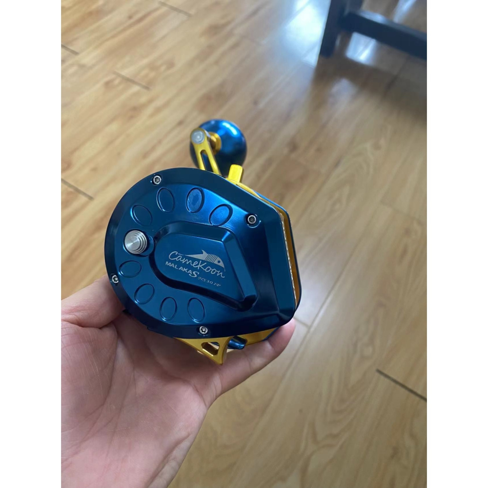 Camekoon齒輪比6.3:1 海水船釣鐵板帶線規30~35k大拉力鼓捲 NS150/NS200/NS300(全銀)-細節圖8