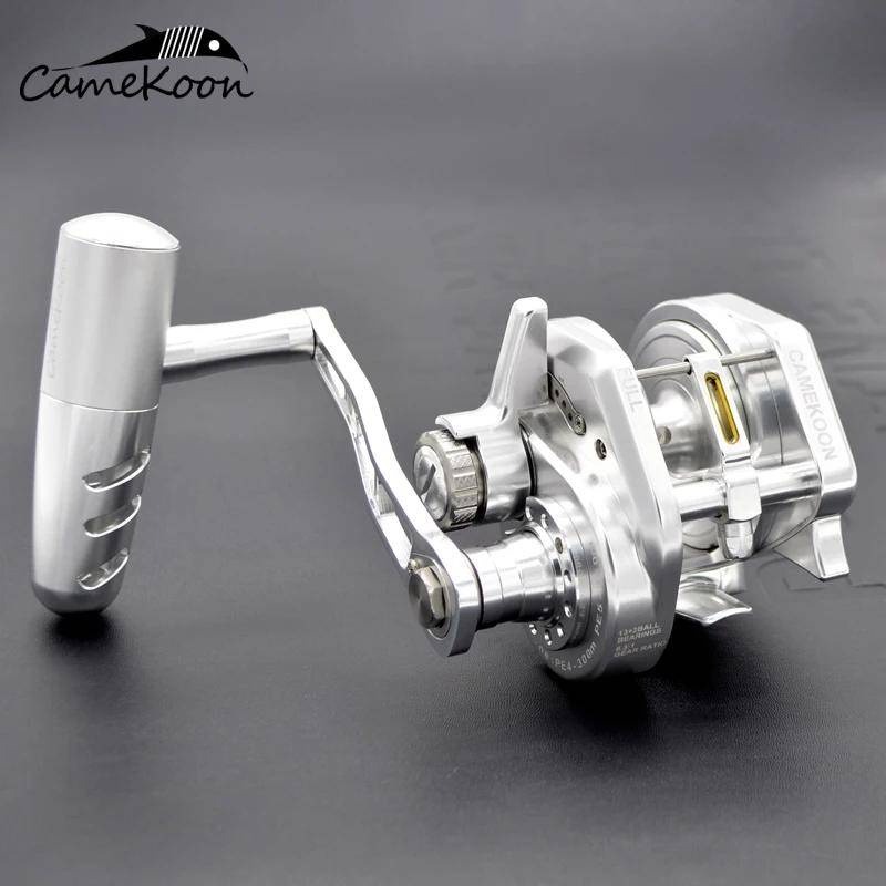 Camekoon齒輪比6.3:1 海水船釣鐵板帶線規30~35k大拉力鼓捲 NS150/NS200/NS300(全銀)-規格圖8
