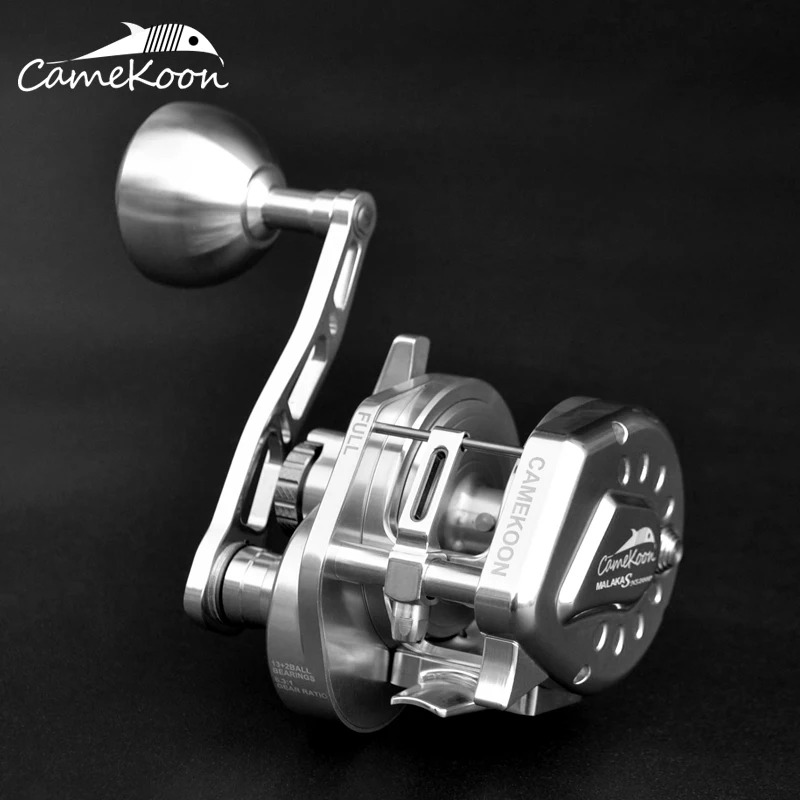 Camekoon齒輪比6.3:1 海水船釣鐵板帶線規30~35k大拉力鼓捲 NS150/NS200/NS300(全銀)-規格圖8