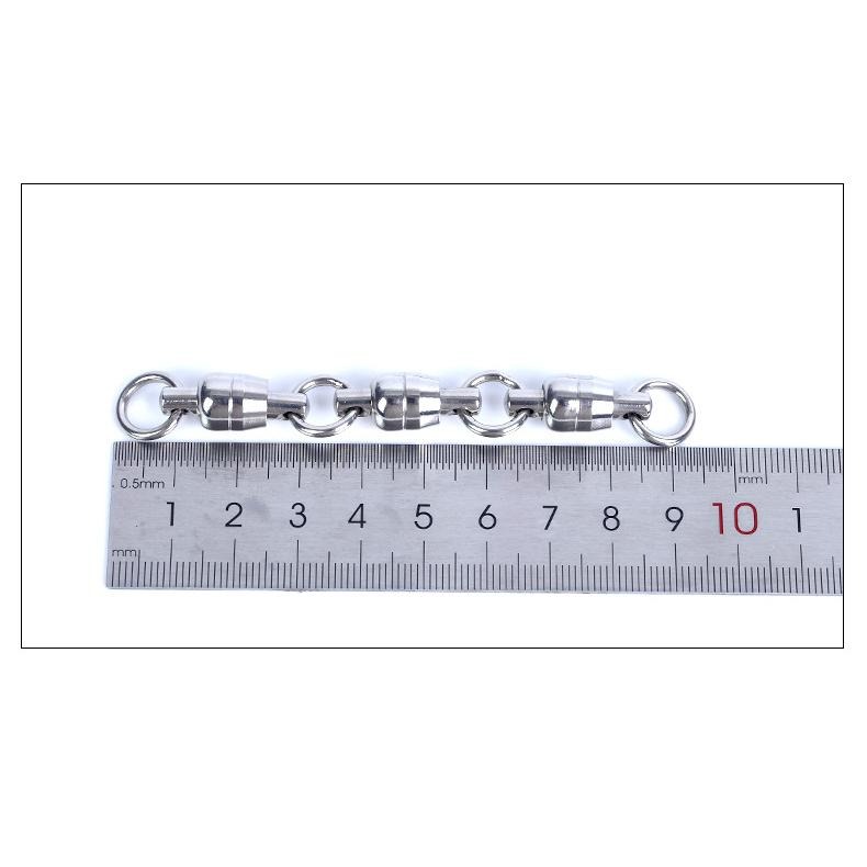 高速超滑順深海船釣不銹鋼雙培林三連軸承轉環散裝連接器-細節圖4