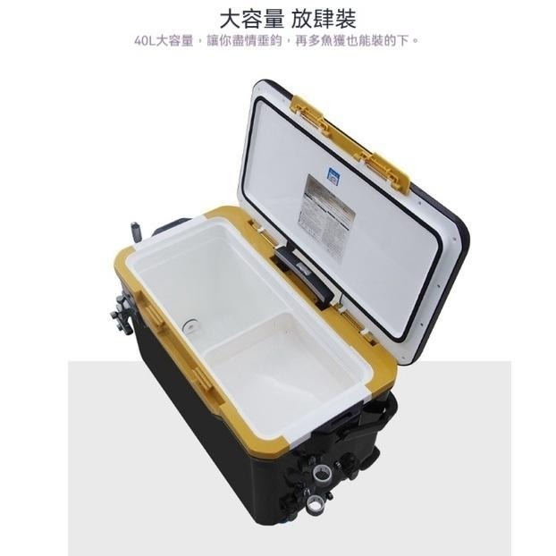 36公升250公斤承重48小時保冰平蓋帶輪帶拉杆釣箱-細節圖4