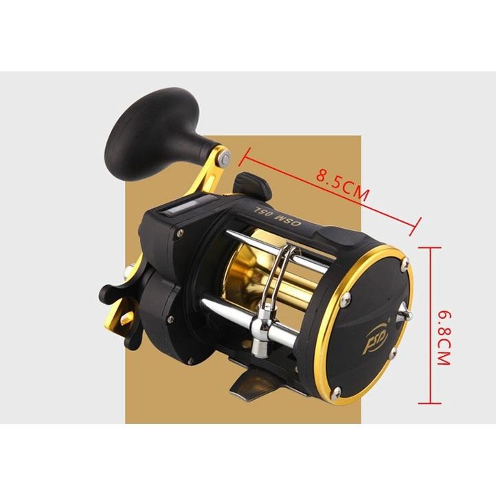 Lizard OSM050L 10kg 大拉力 齒輪比 6: 1 帶計數器釣魚鼓捲(右手版)-細節圖2