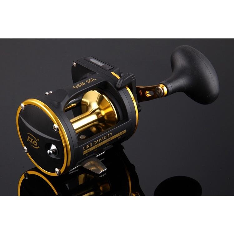 Lizard OSM050L 10kg 大拉力 齒輪比 6: 1 帶計數器釣魚鼓捲(右手版)-細節圖4