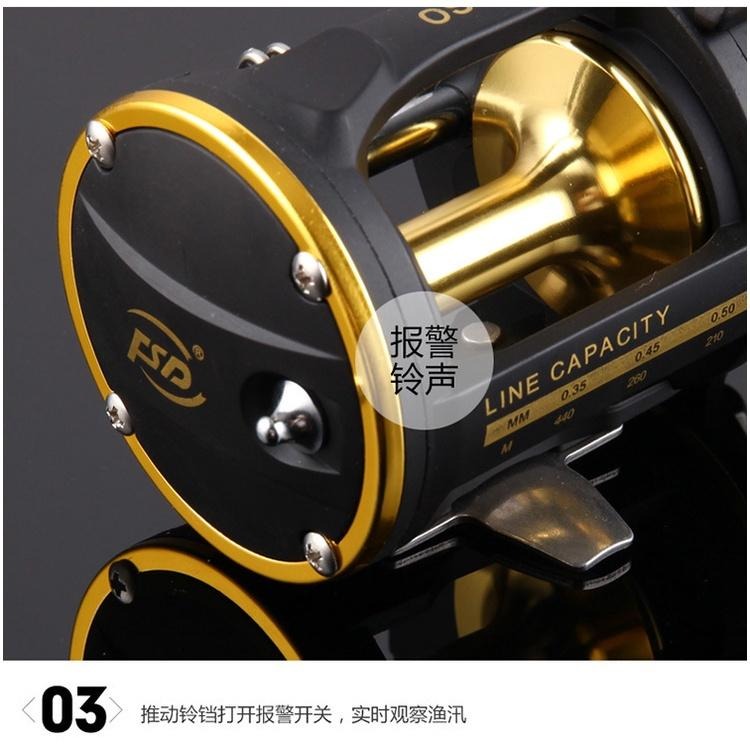 Lizard OSM050L 10kg 大拉力 齒輪比 6: 1 帶計數器釣魚鼓捲(右手版)-細節圖5