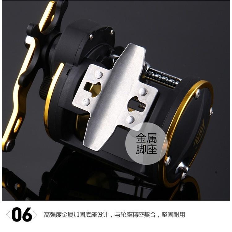 Lizard OSM050L 10kg 大拉力 齒輪比 6: 1 帶計數器釣魚鼓捲(右手版)-細節圖8