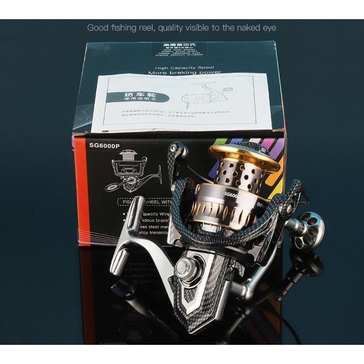 不銹鋼軸承 黑鷹三代SG系列 2000-12000型 釣魚紡車捲線器 (拉力10-15kg)-細節圖6