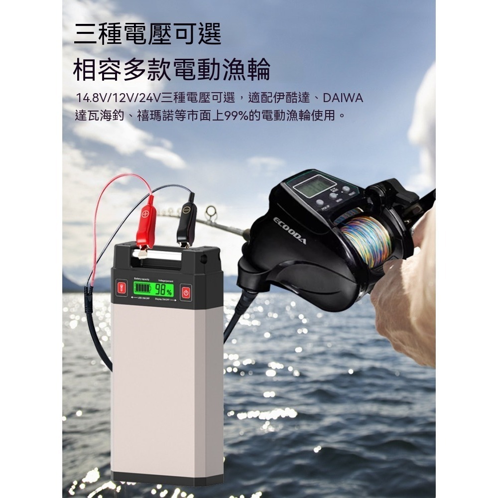 2026 新款高容量電動捲線器海釣鋰電池(14.8V/20A ; 12V/25A)-細節圖2