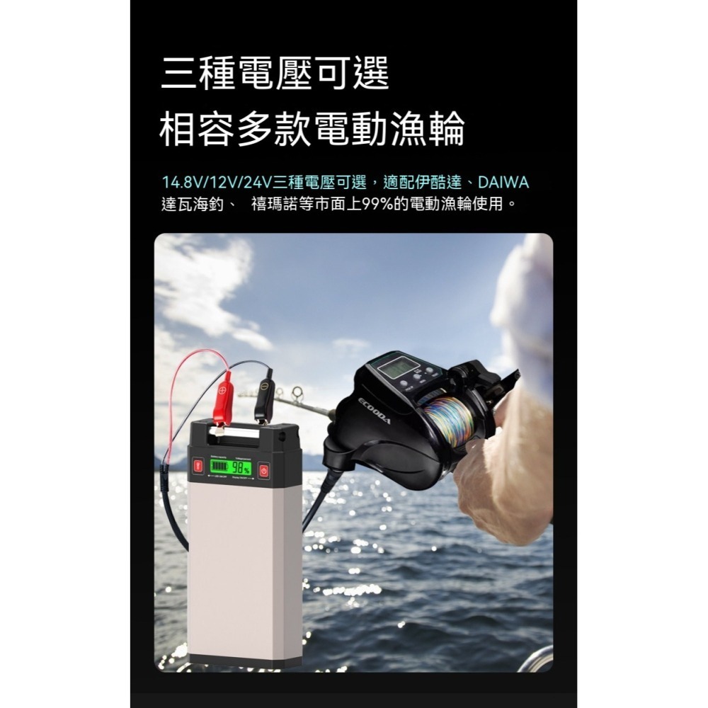 2026 新款高容量電動捲線器海釣鋰電池(14.8V/20A ; 12V/25A)-細節圖9