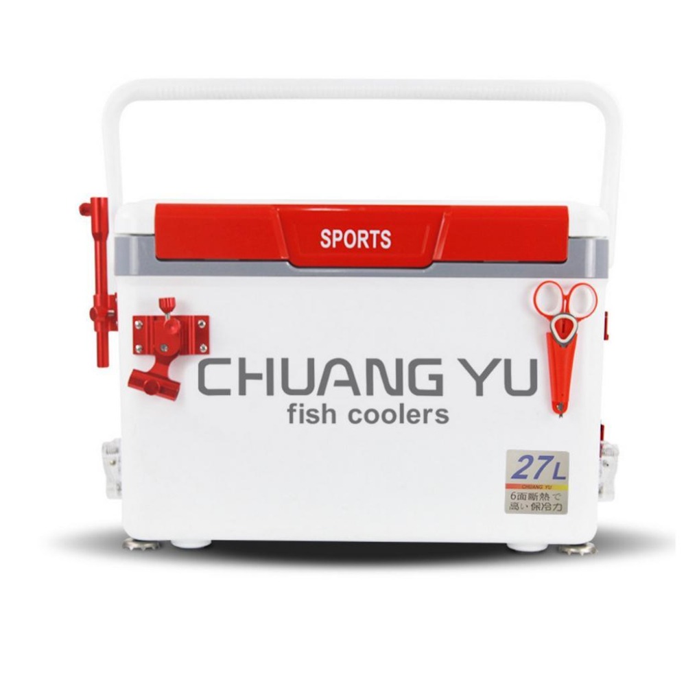 釣箱配件 - 三合一釣魚剪刀/脫鉤器/固定座(紅/藍/黑)-細節圖3