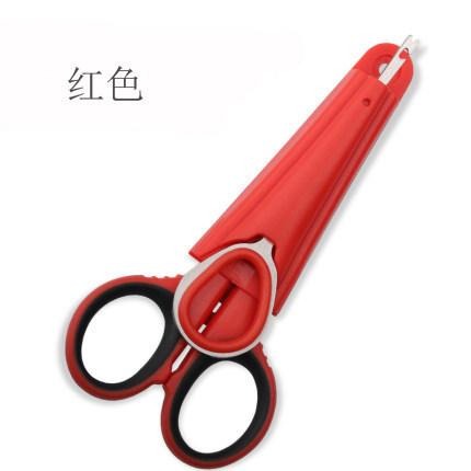 釣箱配件 - 三合一釣魚剪刀/脫鉤器/固定座(紅/藍/黑)-細節圖8