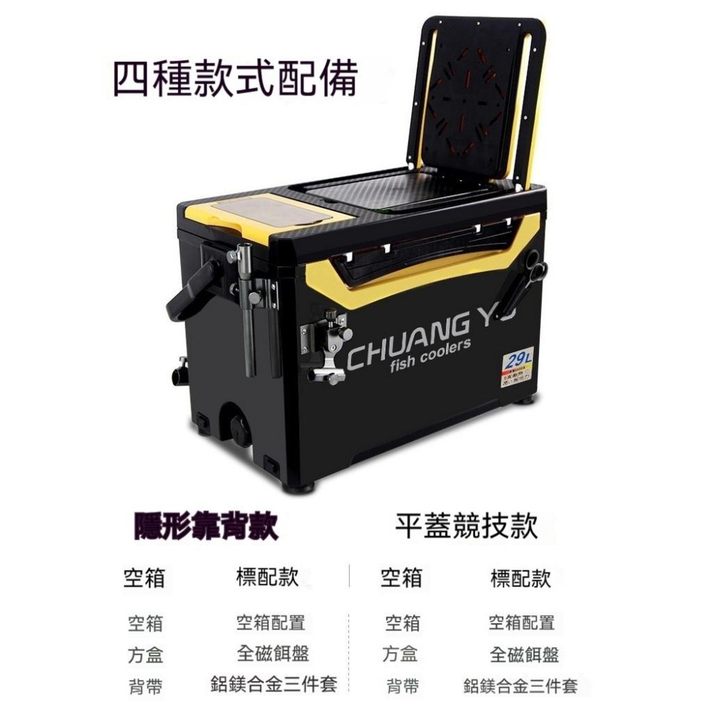 CY2900 高坐姿直角釣箱多功能靠背款平蓋競技款四腳升降-細節圖4