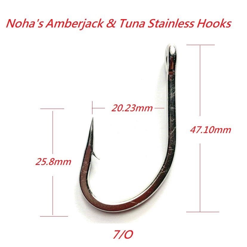 台灣不銹鋼挪威鉤 7/O~8/O 10鉤一袋 (船釣/飛機釣)-規格圖8