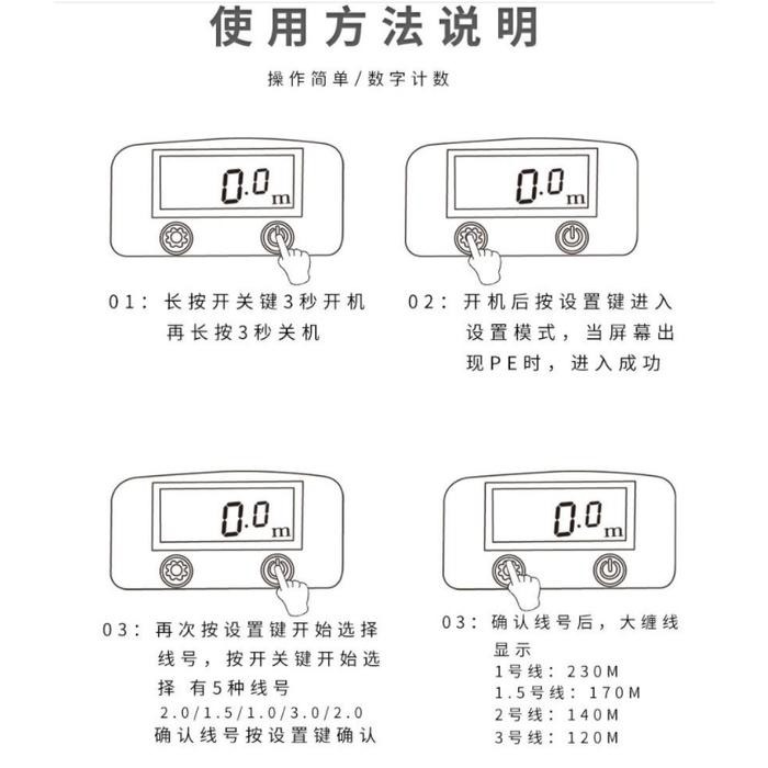 SOLAR-5000-太陽能/USB充電+數位計米顯示+8公斤大拉力+金屬握丸海釣中龜捲線器-細節圖6
