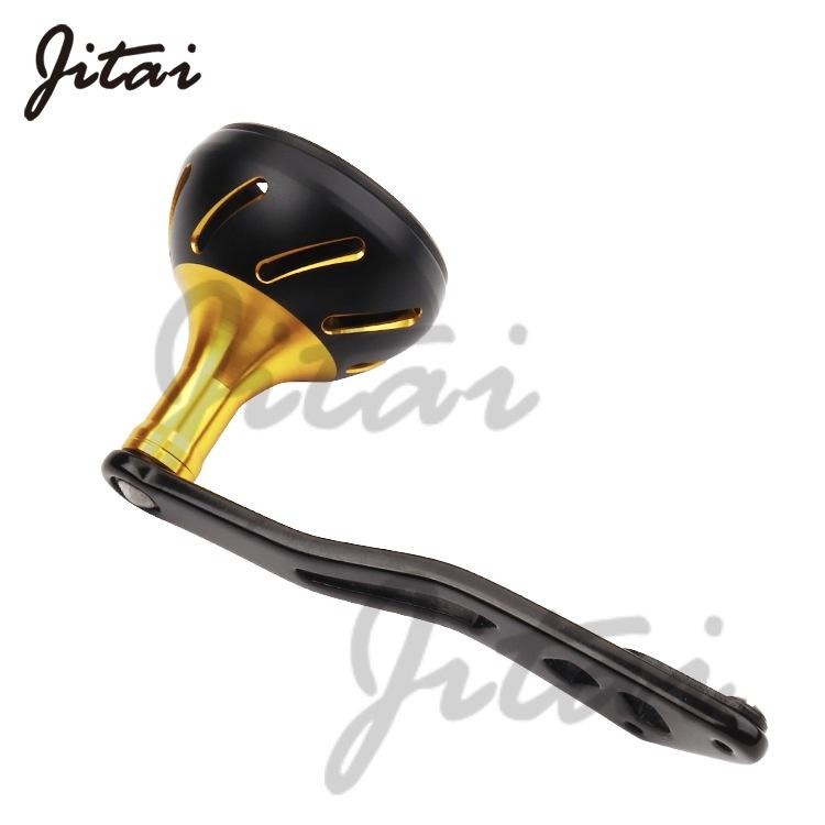 水滴輪鼓輪新螺旋改裝搖臂日本全金屬CNC鋁合金握丸手把漁輪改裝-細節圖4