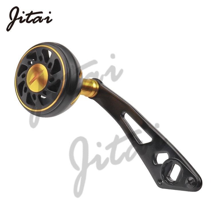 水滴輪鼓輪新螺旋改裝搖臂日本全金屬CNC鋁合金握丸手把漁輪改裝-細節圖5