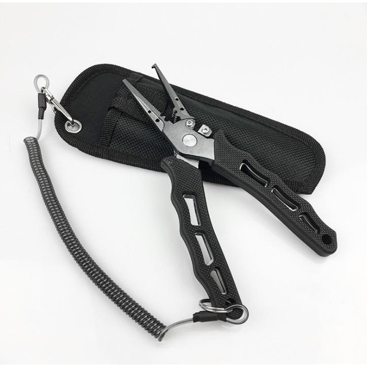 6.5寸铝合金控鱼钳侧剪高強度精鍛側嘴剪線多功能路亞鉗(含護套與失手繩)6.5寸铝合金控鱼钳侧剪-細節圖5