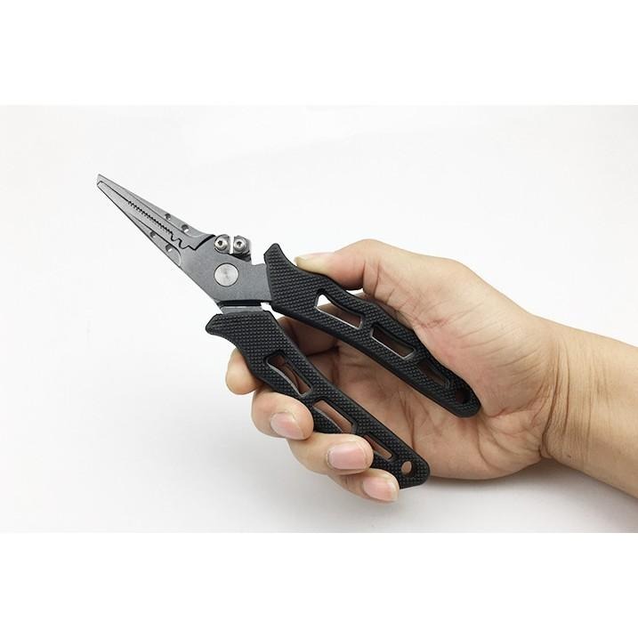 6.5寸铝合金控鱼钳侧剪高強度精鍛側嘴剪線多功能路亞鉗(含護套與失手繩)6.5寸铝合金控鱼钳侧剪-細節圖7