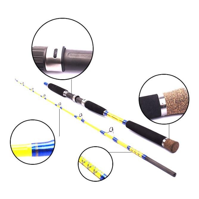 貨到付款免運費 Q彈實心玻璃纖維 1.7米/1.95米船釣鐵板竿(全富士配件/韓國配件)-細節圖2