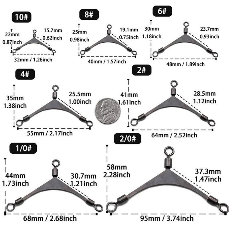 分叉轉環美式扁擔轉環防纏繞分叉連接器串鉤三叉環釣組子線分鉤器-細節圖2