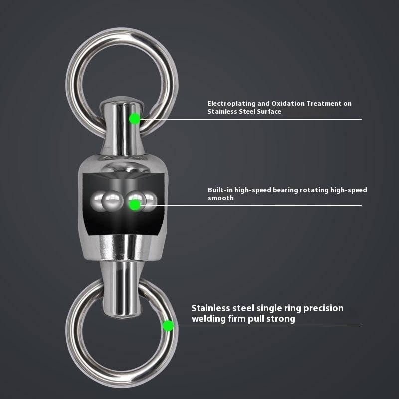 黃銅不鏽鋼黑白鎳高速 雙培林軸承轉環(規格齊全 00號~10號)-大包裝-細節圖4