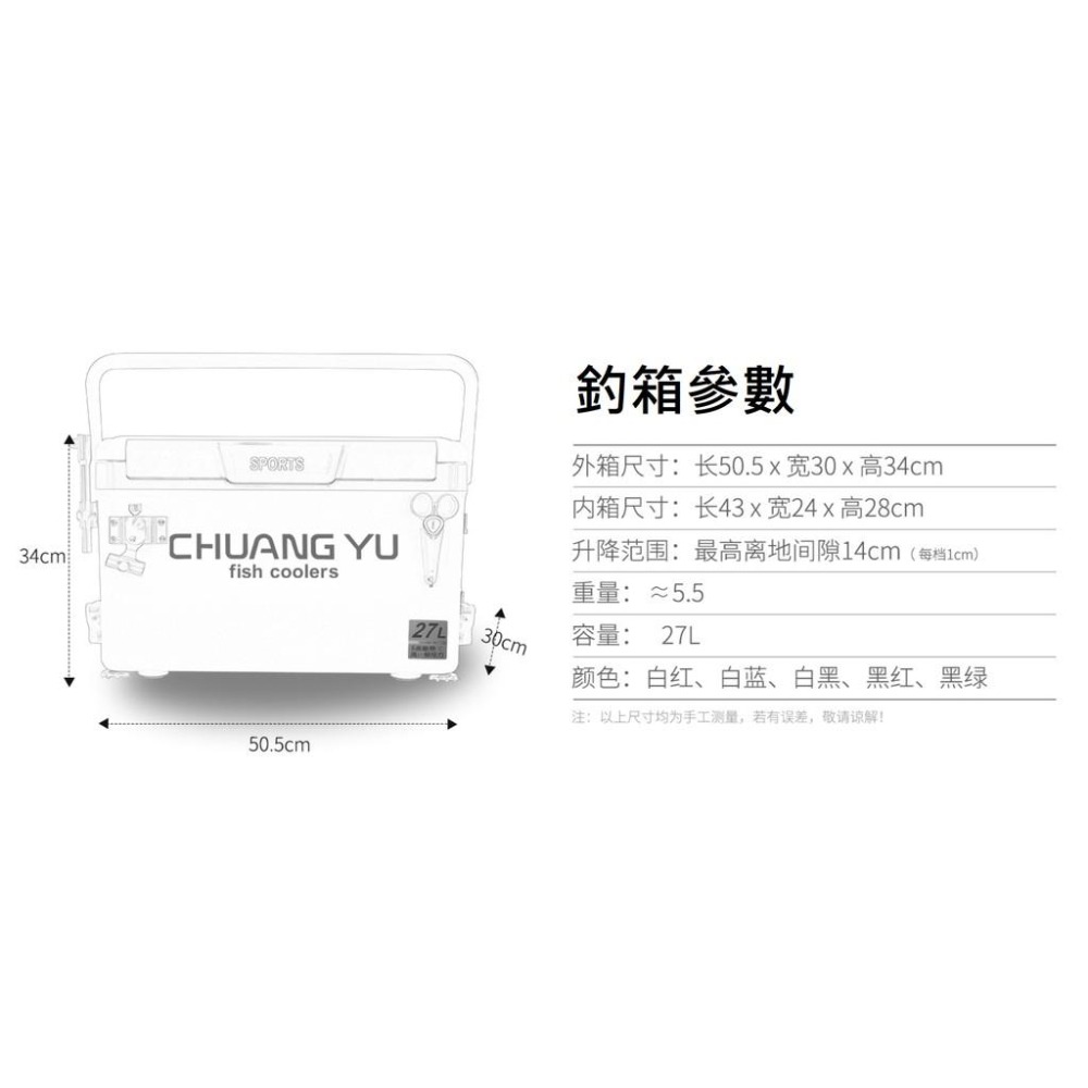 CY2700-27公升天窗雙開蓋露營釣魚行動冰箱(保冰48H)-細節圖6