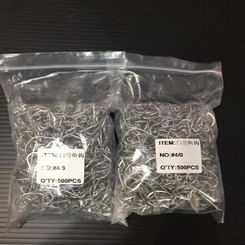 不鏽鋼白帶魚斜嘴直角管付鉤 100支 (多種號數 3/O 4/O 5/O 6/O)-細節圖4