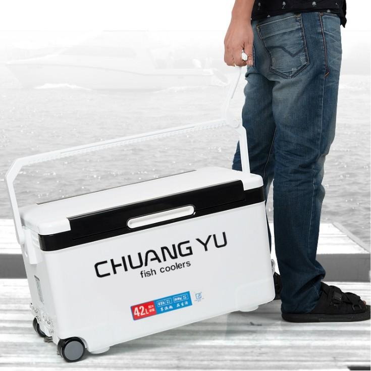 保冰力48小時42公升超強承重雙向開蓋釣魚冰箱/釣箱-細節圖3