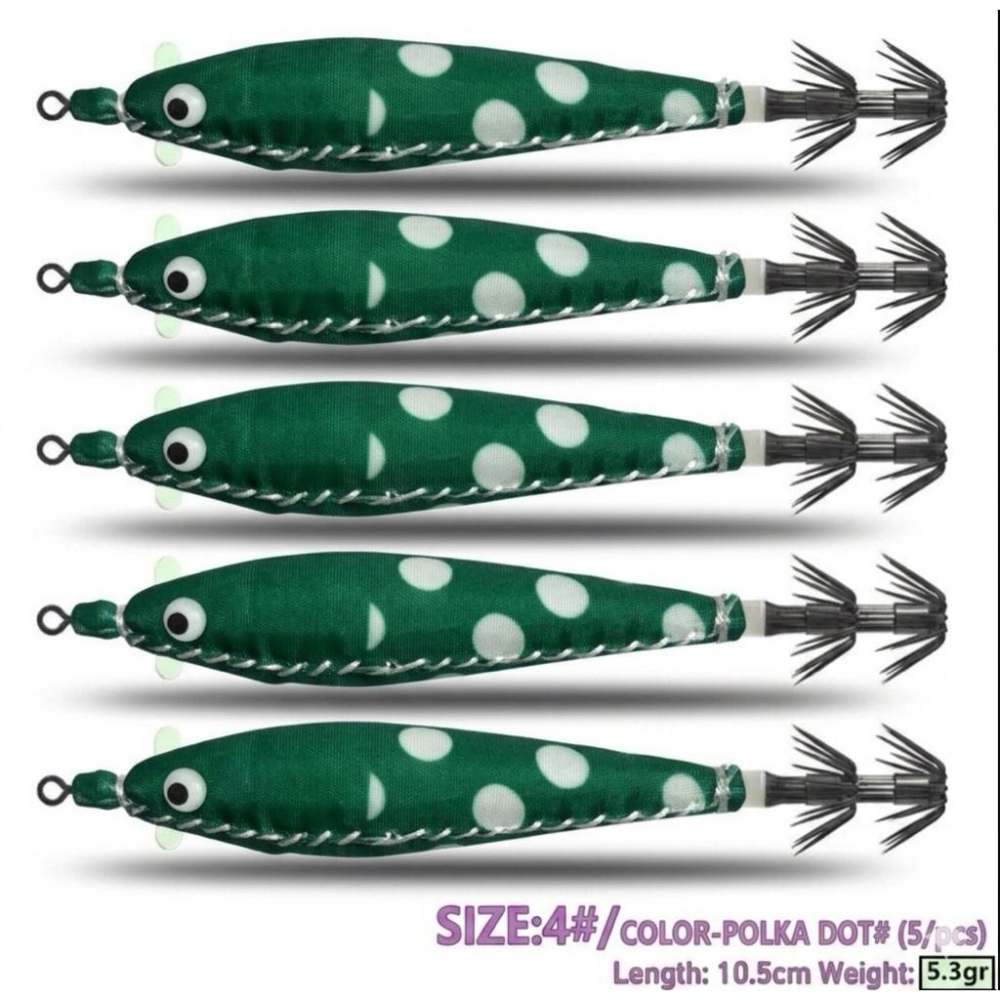 2026 4 # 強夜光吹筒鉤船釣蝦布卷火箭魷魚餌11cm 5.3g魷魚木蝦-細節圖6