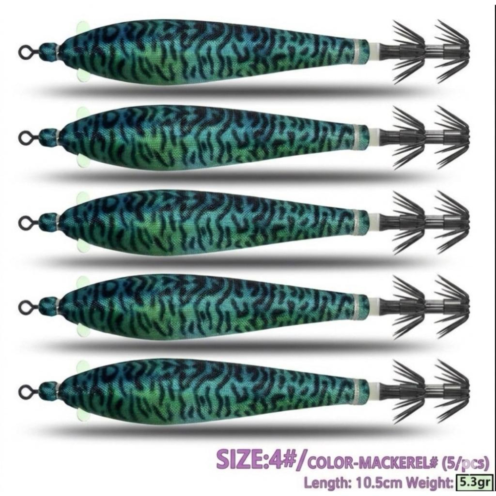 2026 4 # 強夜光吹筒鉤船釣蝦布卷火箭魷魚餌11cm 5.3g魷魚木蝦-細節圖7