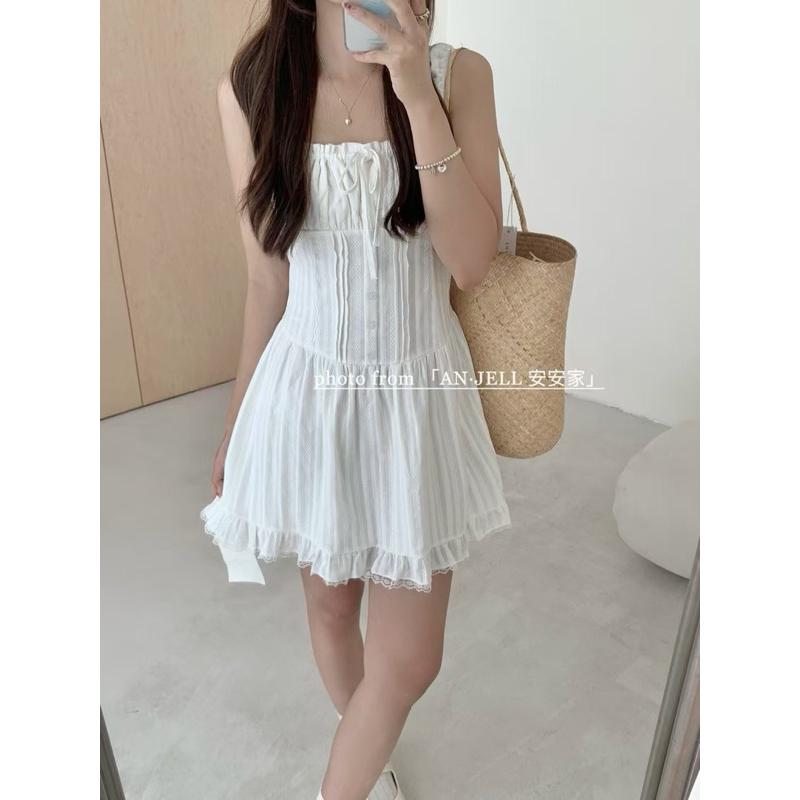 𝐑𝐈𝐂𝐇｜實拍*現貨☼美美的夏日蕾絲吊帶洋裝-細節圖3