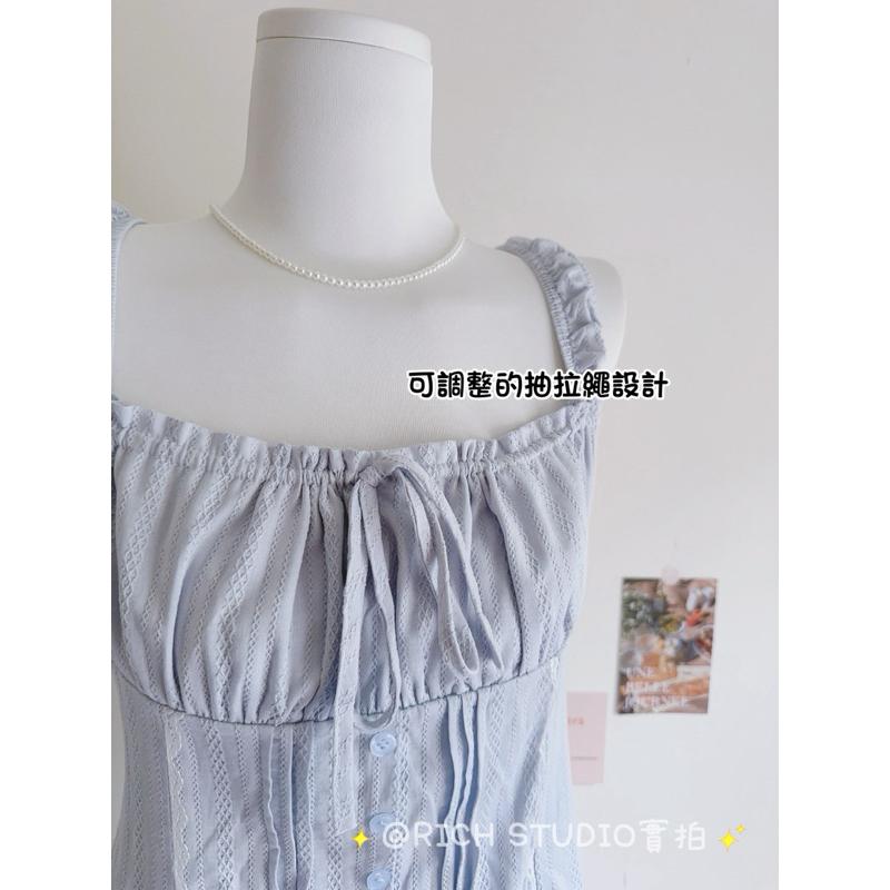 𝐑𝐈𝐂𝐇｜實拍*現貨☼美美的夏日蕾絲吊帶洋裝-細節圖5