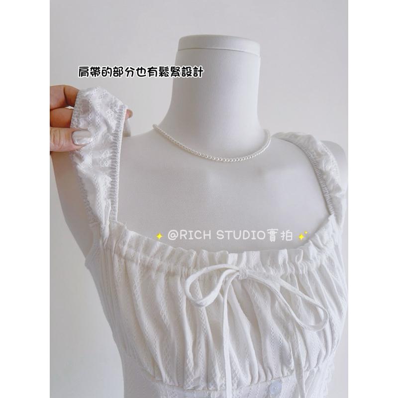 𝐑𝐈𝐂𝐇｜實拍*現貨☼美美的夏日蕾絲吊帶洋裝-細節圖7