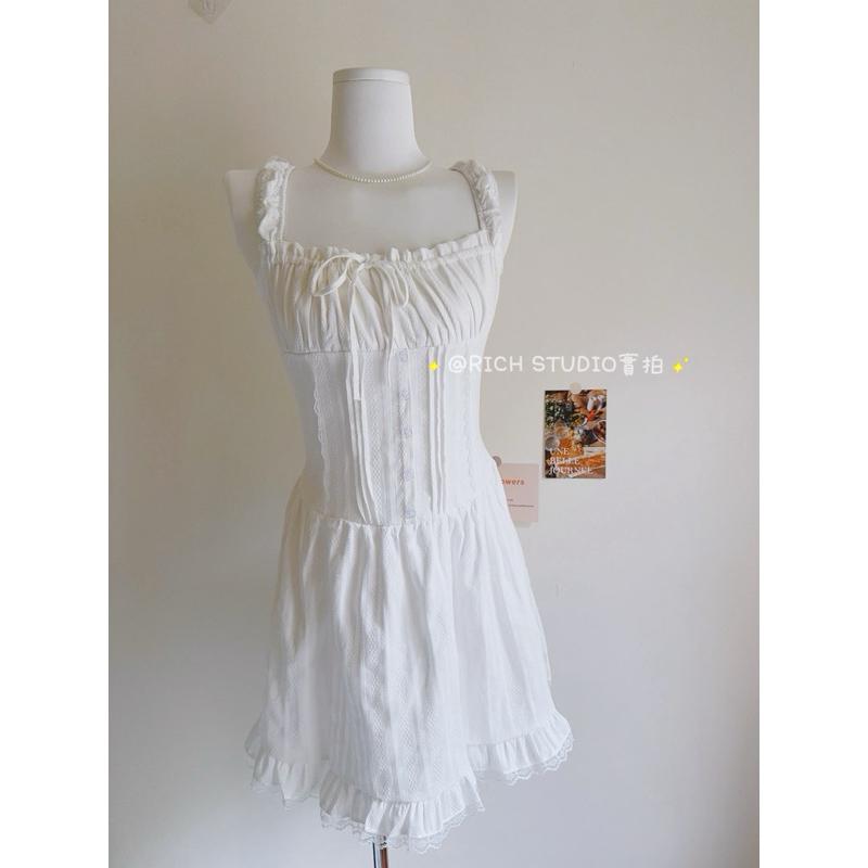 𝐑𝐈𝐂𝐇｜實拍*現貨☼美美的夏日蕾絲吊帶洋裝-細節圖9