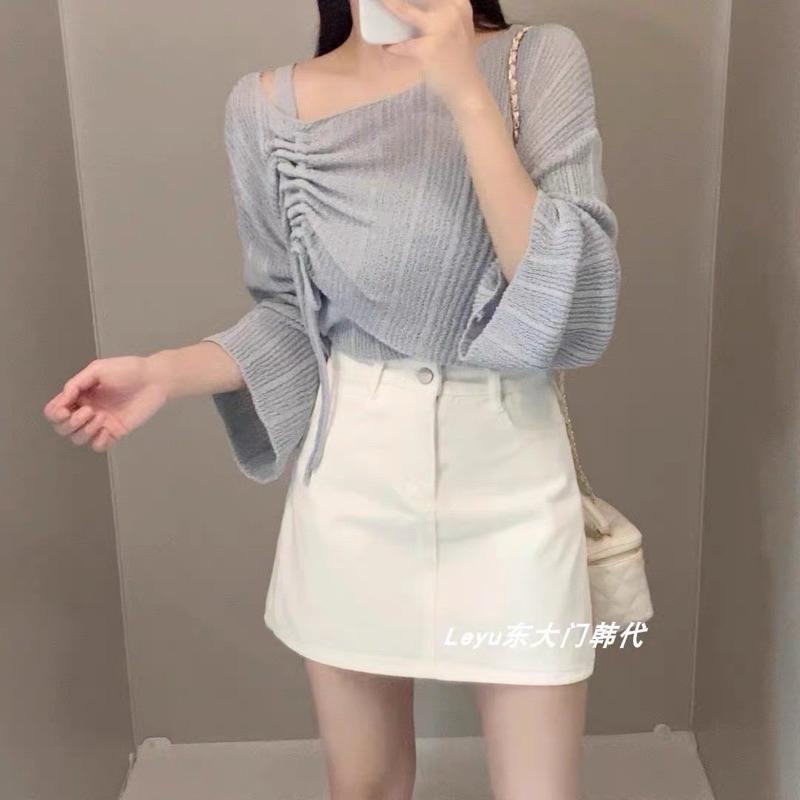 𝐑𝐈𝐂𝐇｜韓版抽繩設計感兩件式上衣☁️現貨-細節圖3