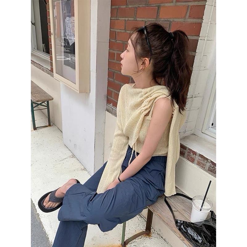 𝐑𝐈𝐂𝐇｜韓版抽繩設計感兩件式上衣☁️現貨-細節圖4