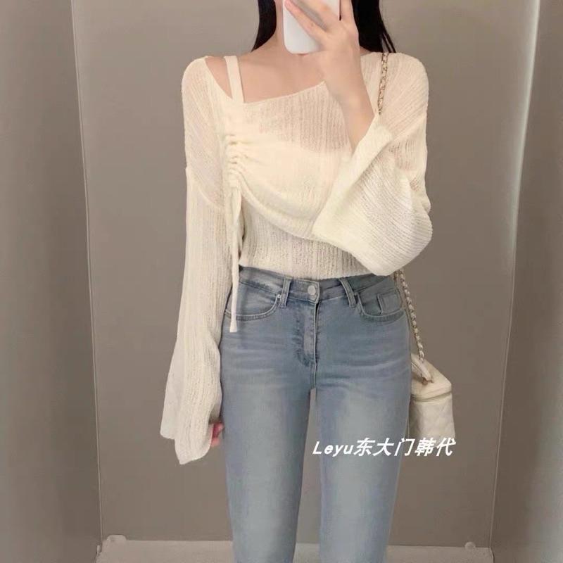 𝐑𝐈𝐂𝐇｜韓版抽繩設計感兩件式上衣☁️現貨-細節圖5