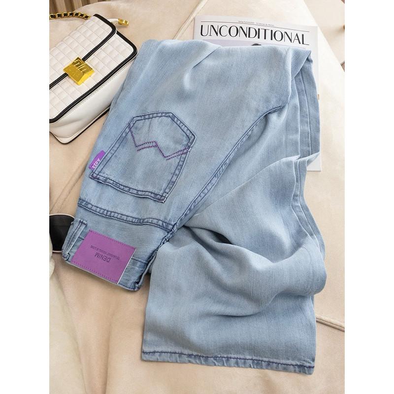 𝐑𝐈𝐂𝐇｜超推!!塞萊爾天絲高腰薄款垂感冰絲闊腿褲🫧現貨+預購-細節圖5