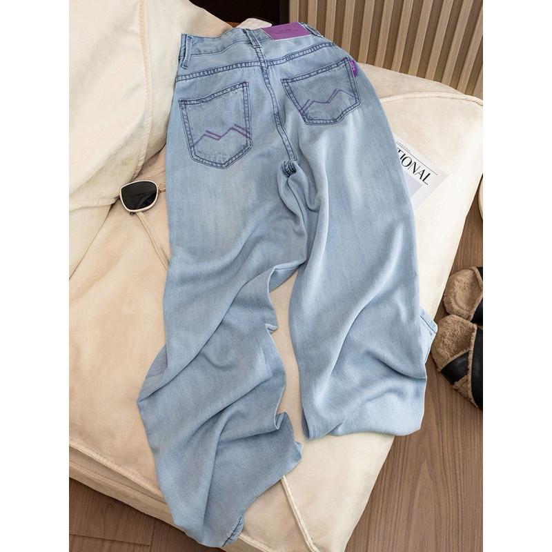 𝐑𝐈𝐂𝐇｜超推!!塞萊爾天絲高腰薄款垂感冰絲闊腿褲🫧現貨+預購-細節圖6