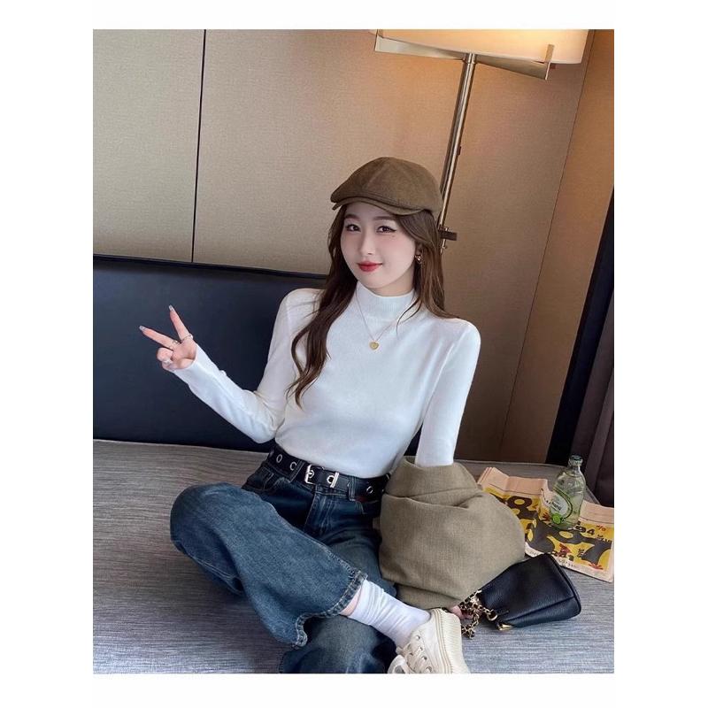 𝐑𝐈𝐂𝐇｜現貨♡小立領親膚包芯紗內搭打底上衣-細節圖3