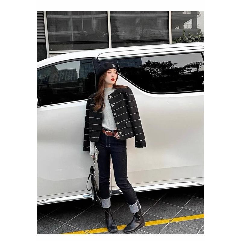 𝐑𝐈𝐂𝐇｜現貨♡小立領親膚包芯紗內搭打底上衣-細節圖6