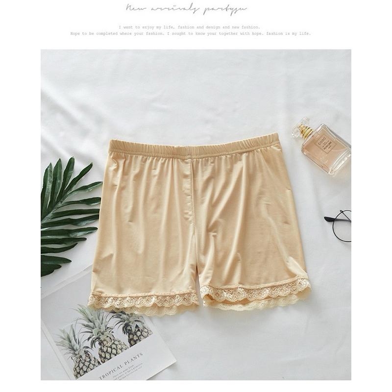 𝐑𝐈𝐂𝐇｜冰絲涼感防走光蕾絲安全褲打底褲♡現貨-細節圖3