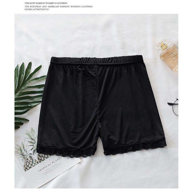 𝐑𝐈𝐂𝐇｜冰絲涼感防走光蕾絲安全褲打底褲♡現貨-細節圖5