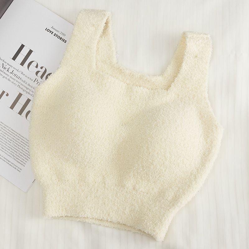 𝐑𝐈𝐂𝐇｜羊絨暖呼呼帶胸墊保暖內搭背心短款/長款（預購）-細節圖3