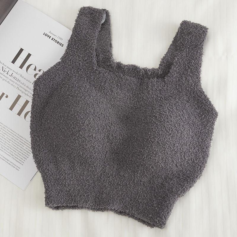 𝐑𝐈𝐂𝐇｜羊絨暖呼呼帶胸墊保暖內搭背心短款/長款（預購）-細節圖4